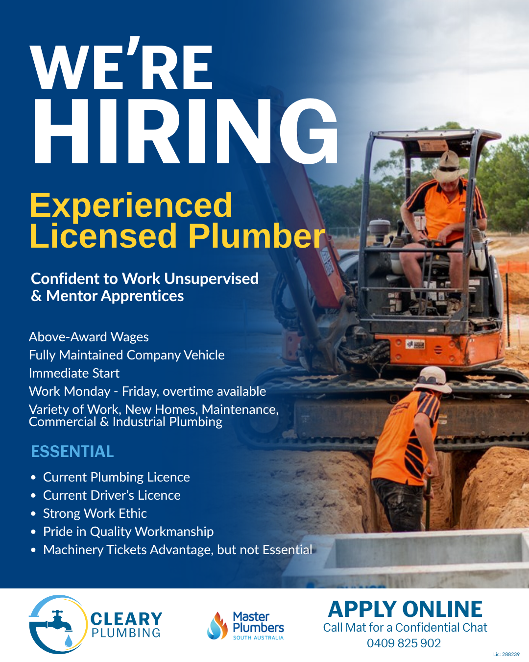 cleary-plumbing-gawler-barossa-employment-licenced-plumber